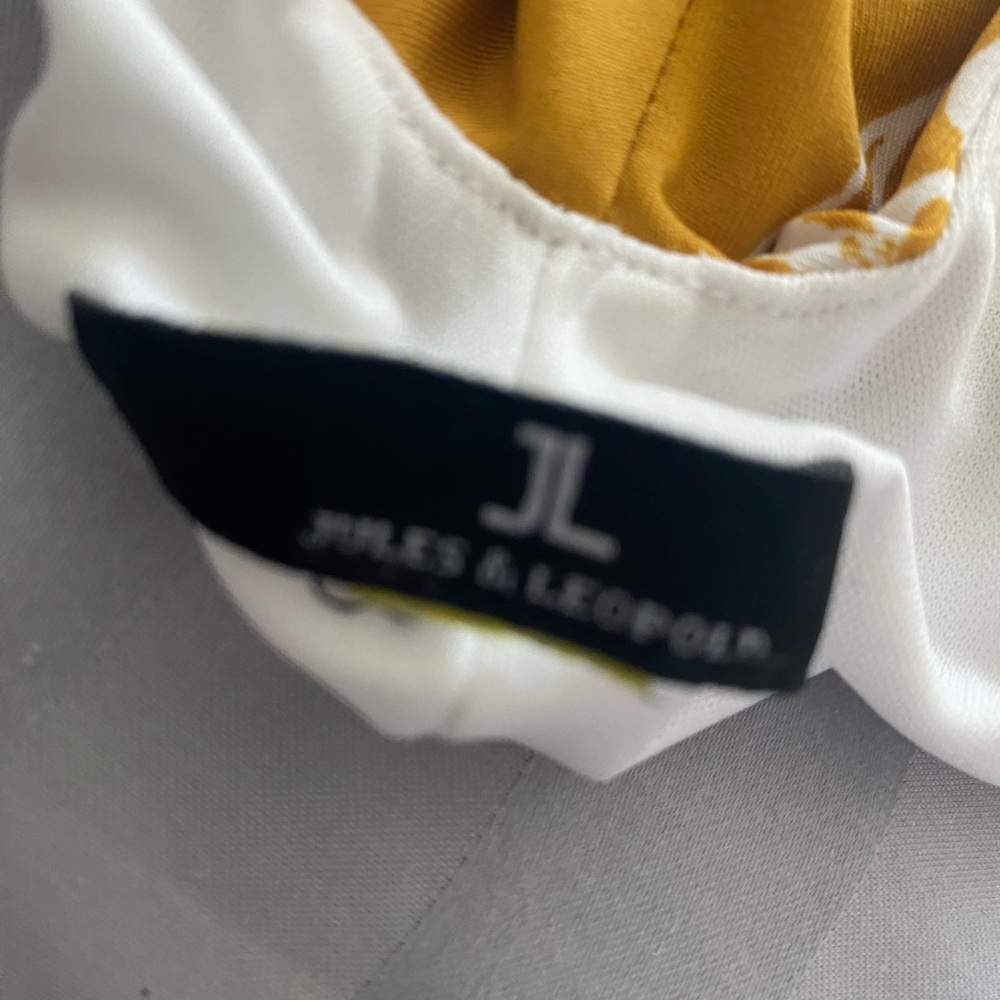Jules and leopold gold summer dress criss  cross in back - Picture 5 of 9